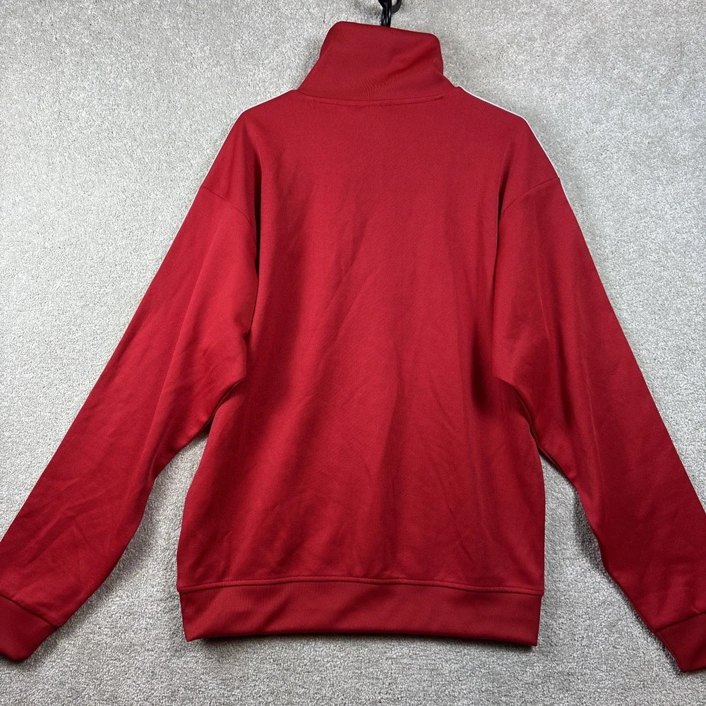 Adidas Funnelneck TT Track Top Mens Small Red Originals 3-Stripes JN5214 NEW‎